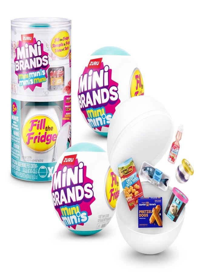Mini Brands Fill The Fridge Mini Minis Series 1 by ZURU, Collectible Miniature Toy, (2 Capsules) - Image 1